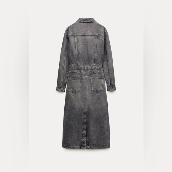 NWT ZARA DENIM SHIRTDRESS ZW COLLECTION - Picture 5 of 5